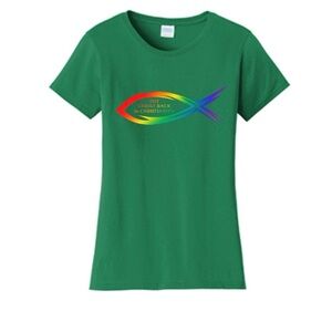 Vibrant Green Christian Graphic Tee